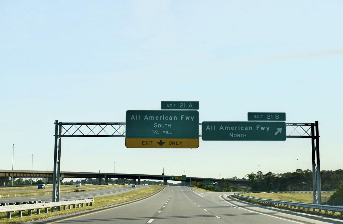 Commute routes and nearby communities around Fort Bragg and Fayetteville, North Carolina