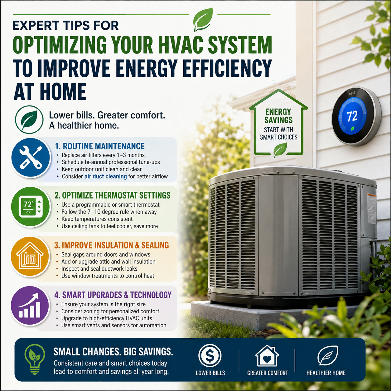 Expert Tips for Optimizing Your HVAC System to Improve Overall Energy Efficiency at Home header image.
