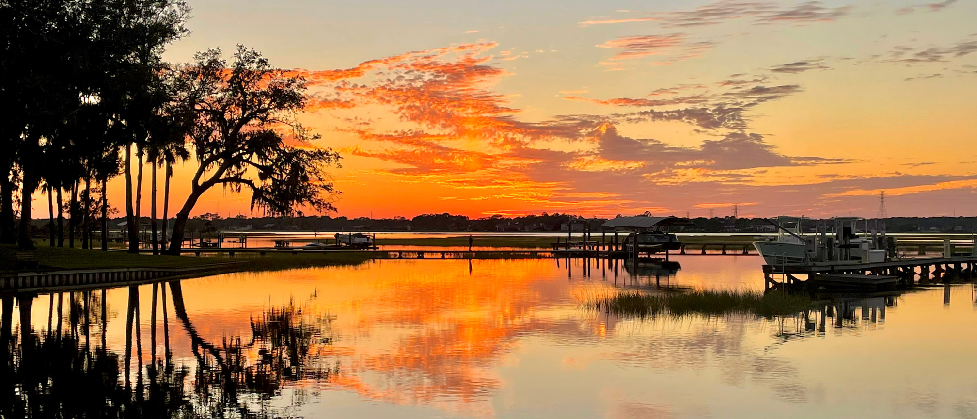 Sunset over Hopkins Creek Jacksonville Beach, FL