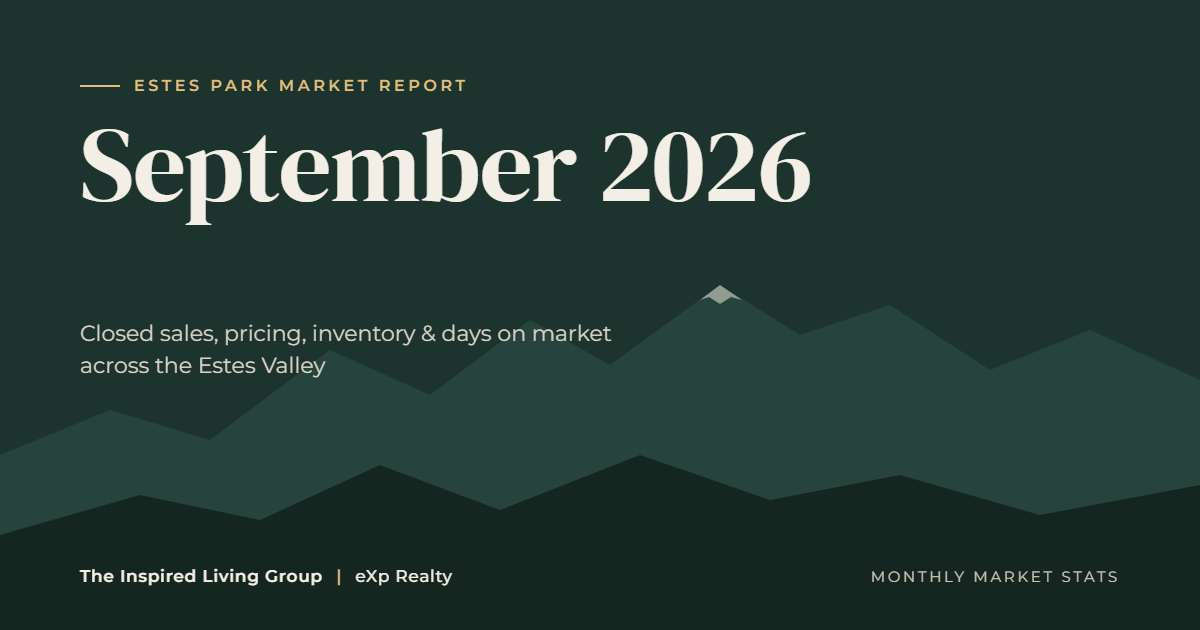 Market Stats - Estes Park - September 2026 header image.