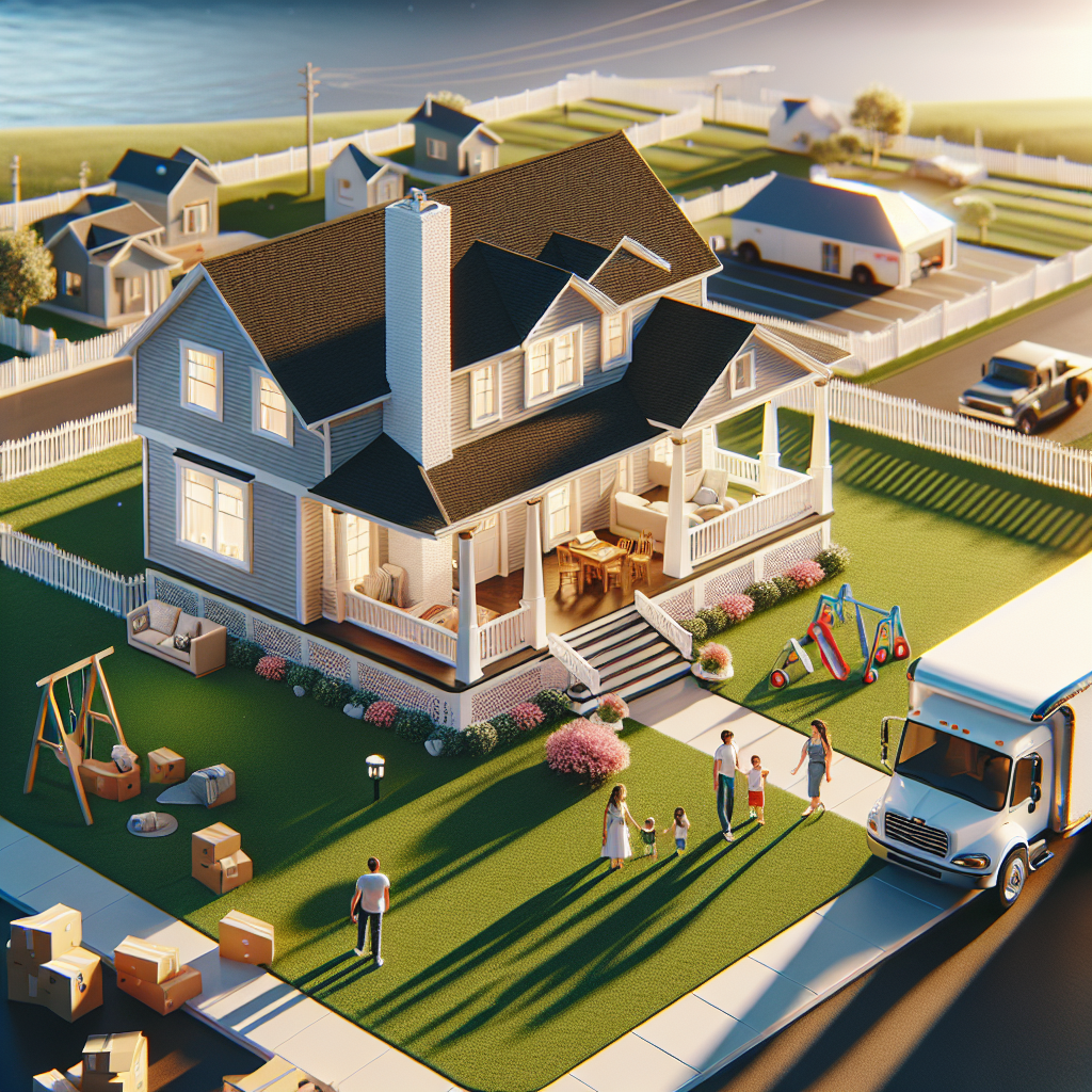 Family Around a House