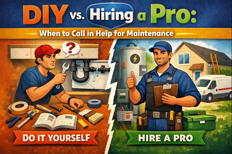 DIY vs. Hiring a Pro: When to Call in Help for Maintenance header image.