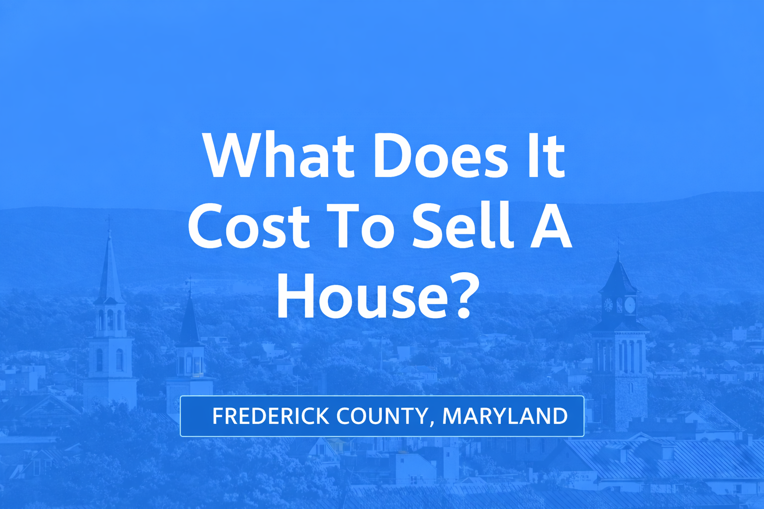What Does It Cost To Sell A House? header image.
