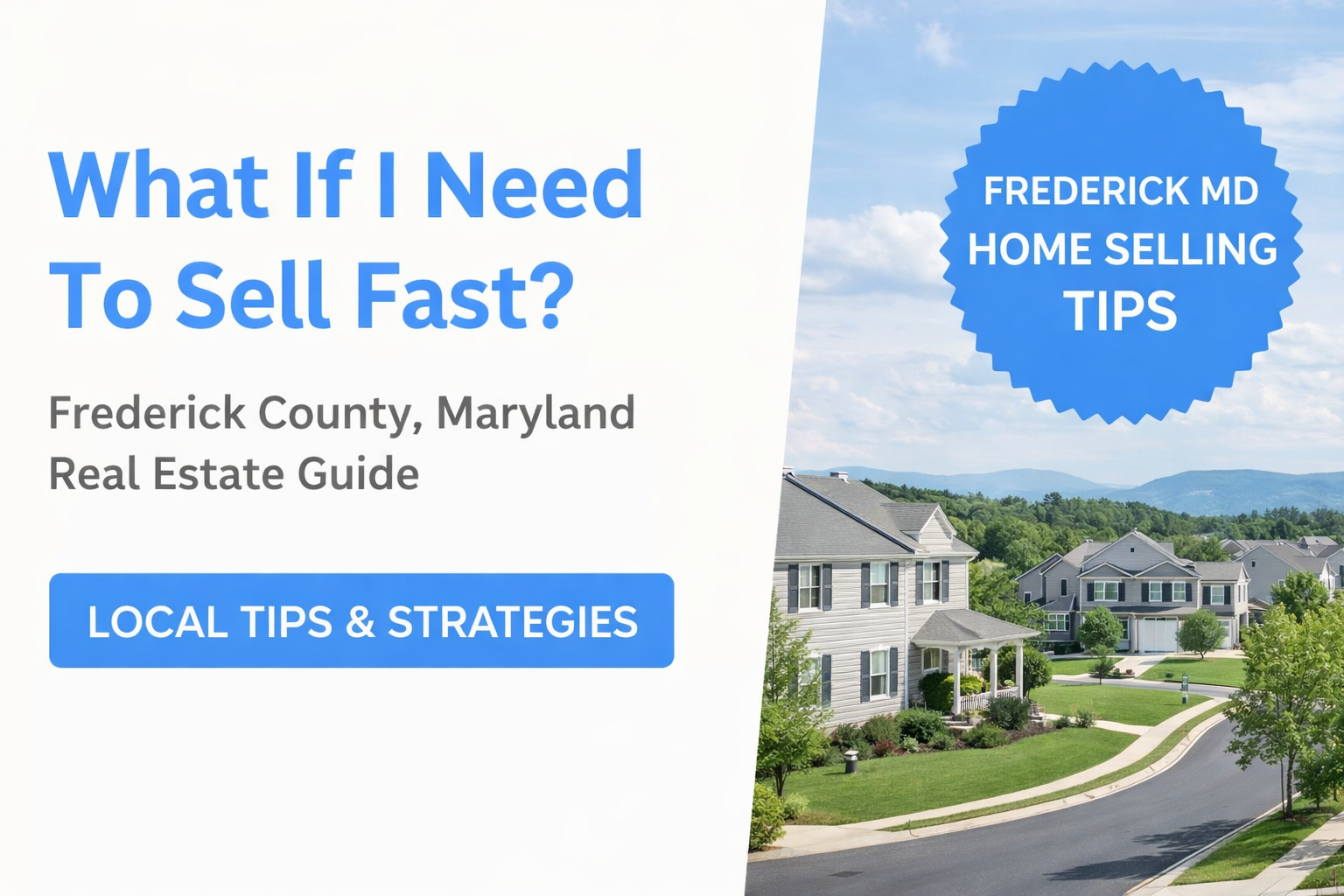 What If I Need To Sell Fast? header image.