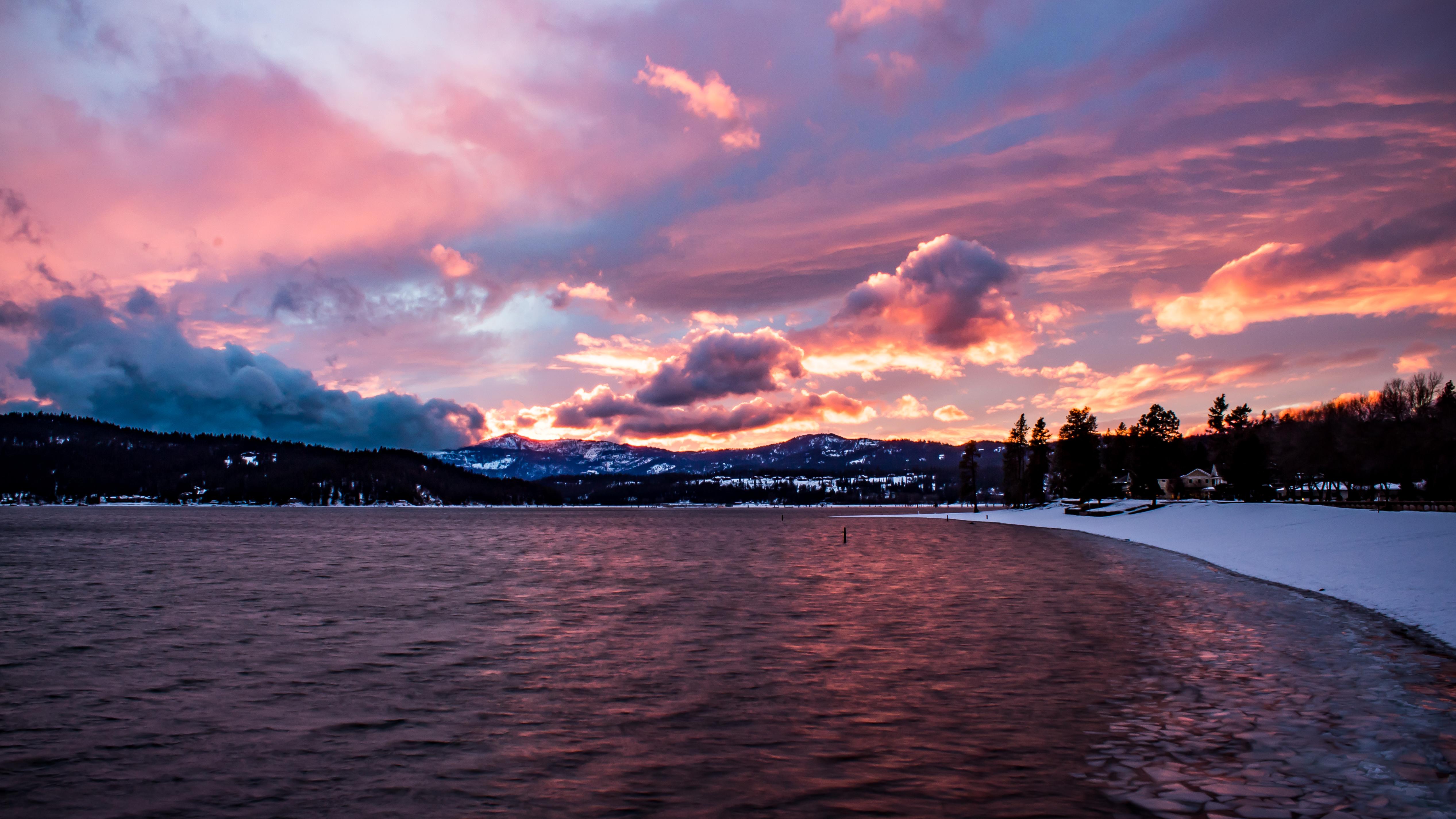 Winter Sunset in North Idaho