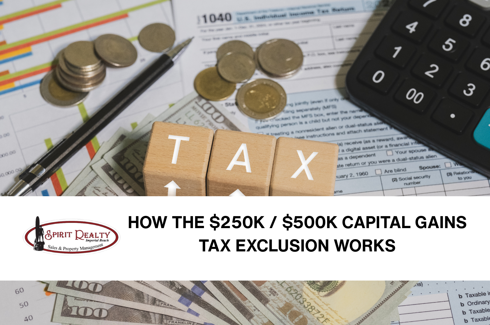 How the $250K / $500K Capital Gains Tax Exclusion Works header image.