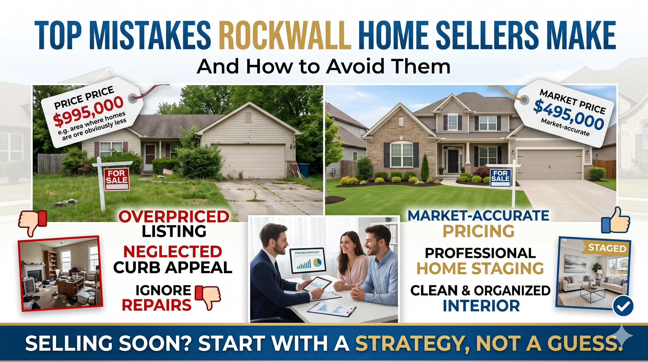 Rockwall homeowner preparing a house for sale with professional staging, curb appeal improvements, and a real estate pricing strategy.