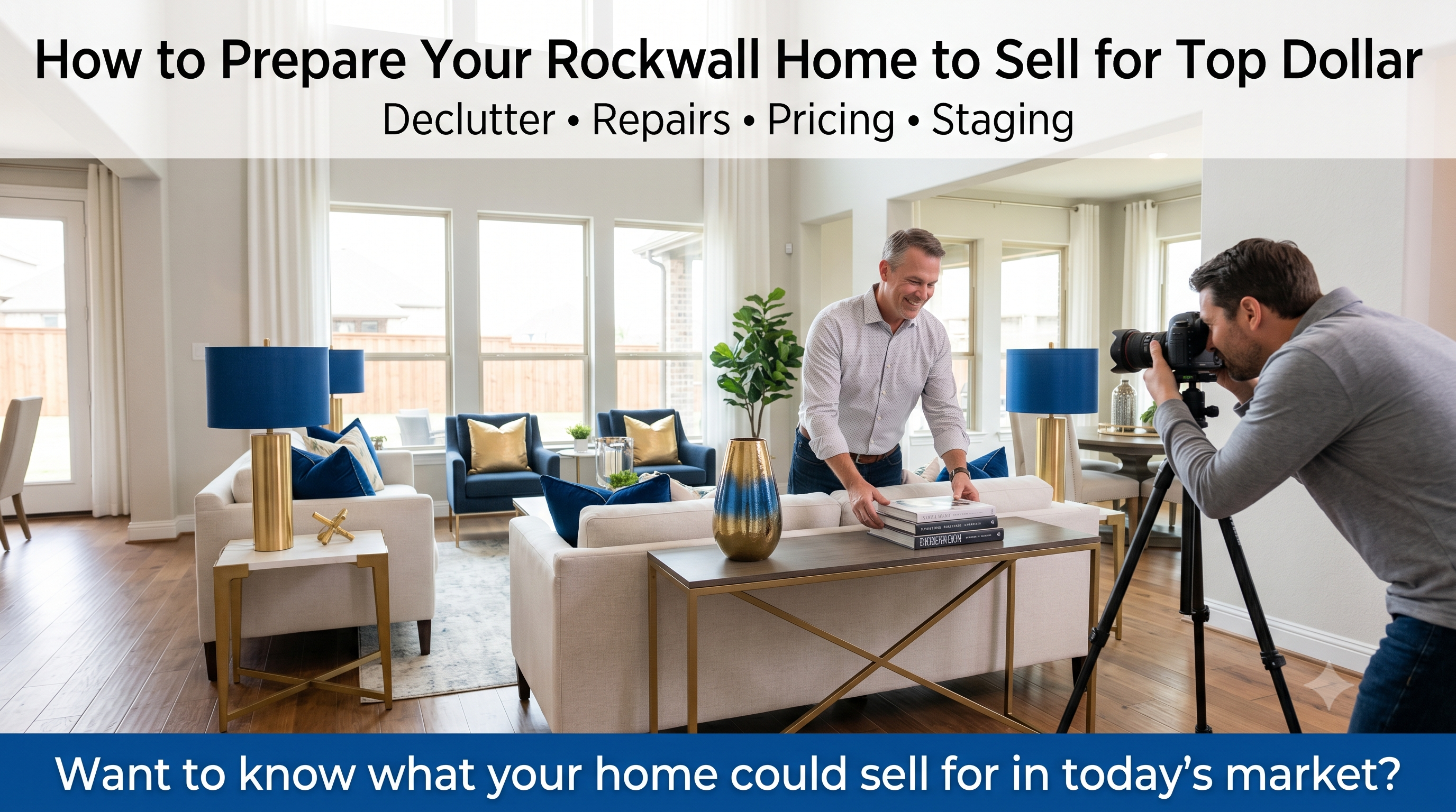 Beautifully staged Rockwall home interior prepared for sale with professional photography and modern updates.