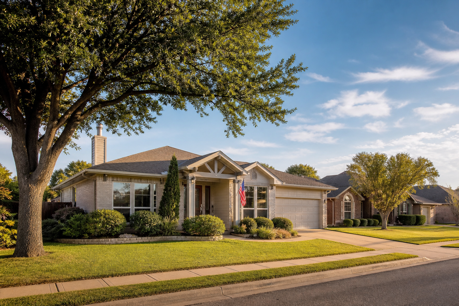 Wichita Falls home in a North Texas neighborhood