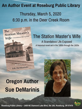 Exploring Roseburg Oregon: Author Sue DeMarinis header image.