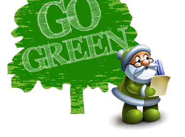Going Green for the Holidays! header image.