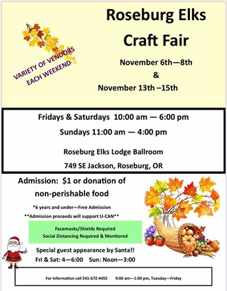 Exploring Roseburg Oregon: Roseburg Elks Craft Fair header image.