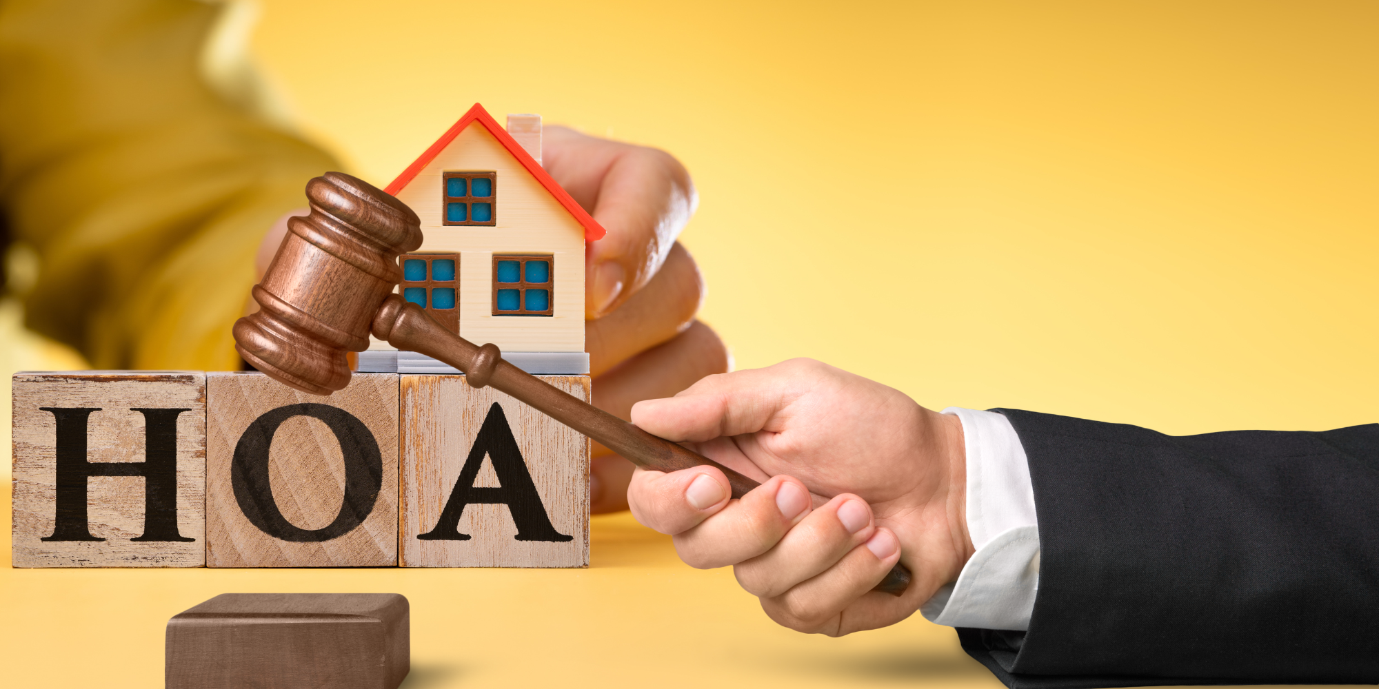 HOA with hand and gavel