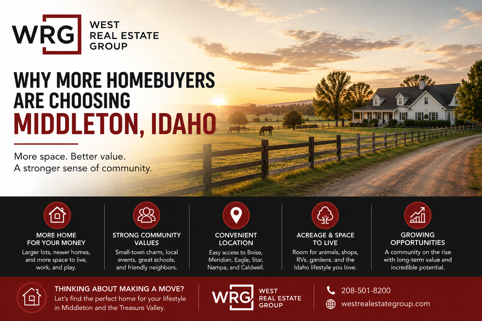 Why More Homebuyers Are Choosing Middleton, Idaho header image.