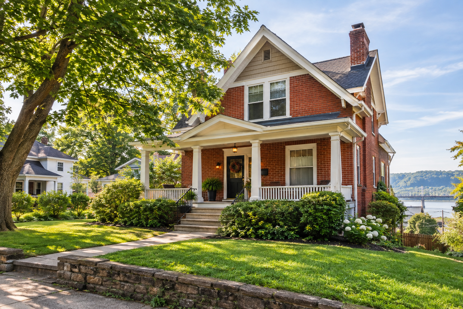 Charming older home exterior in a Huntington or Proctorville neighborhood