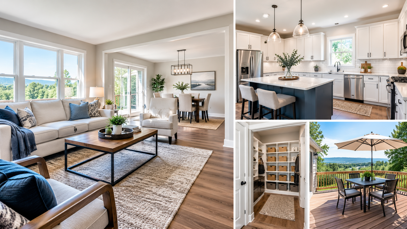 Bright, move-in-ready home interior in the Huntington, West Virginia area with flexible living space, organized storage, updated kitchen finishes, and access to outdoor living.