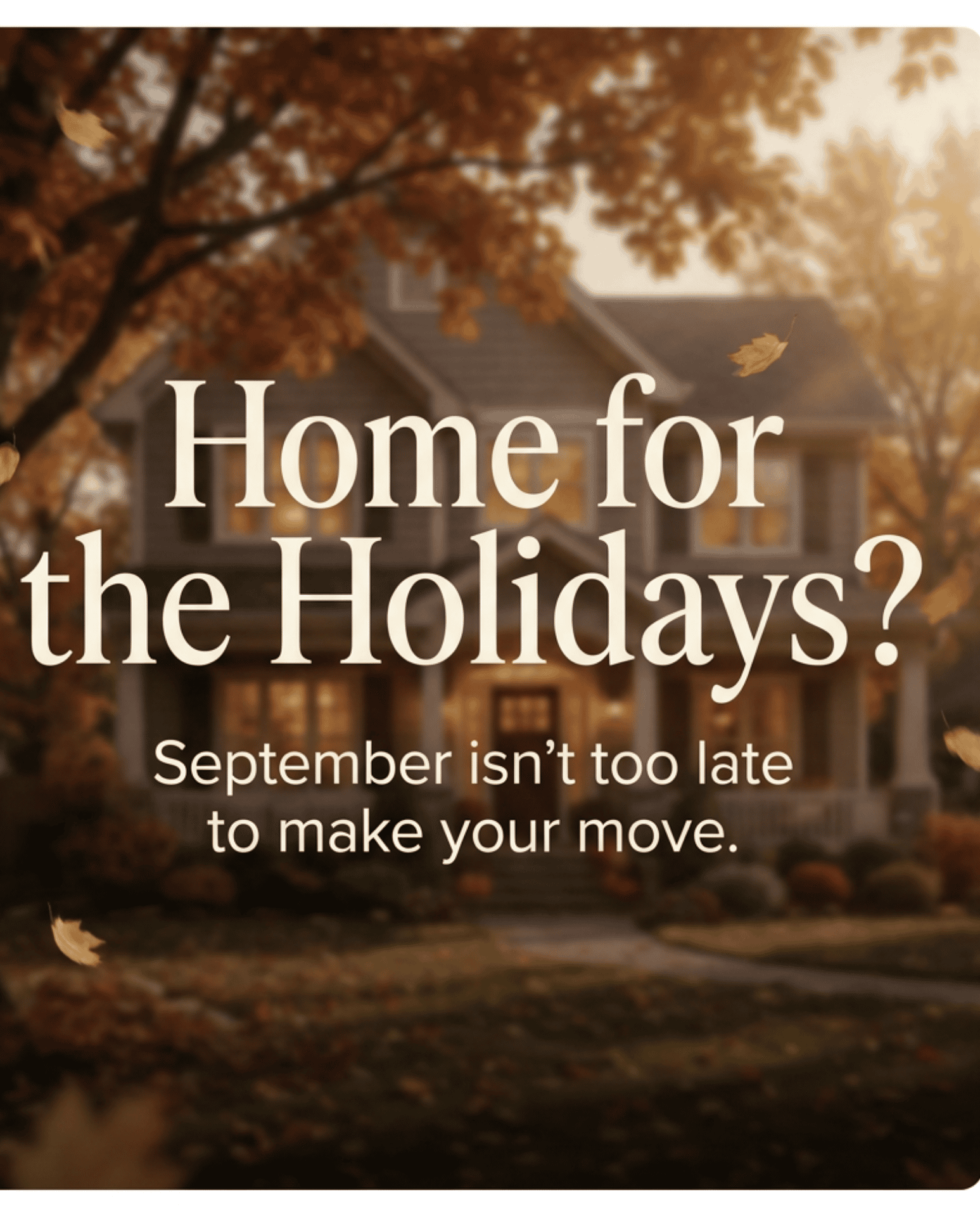 Could You Still Be in a New Home Before the Holidays? header image.