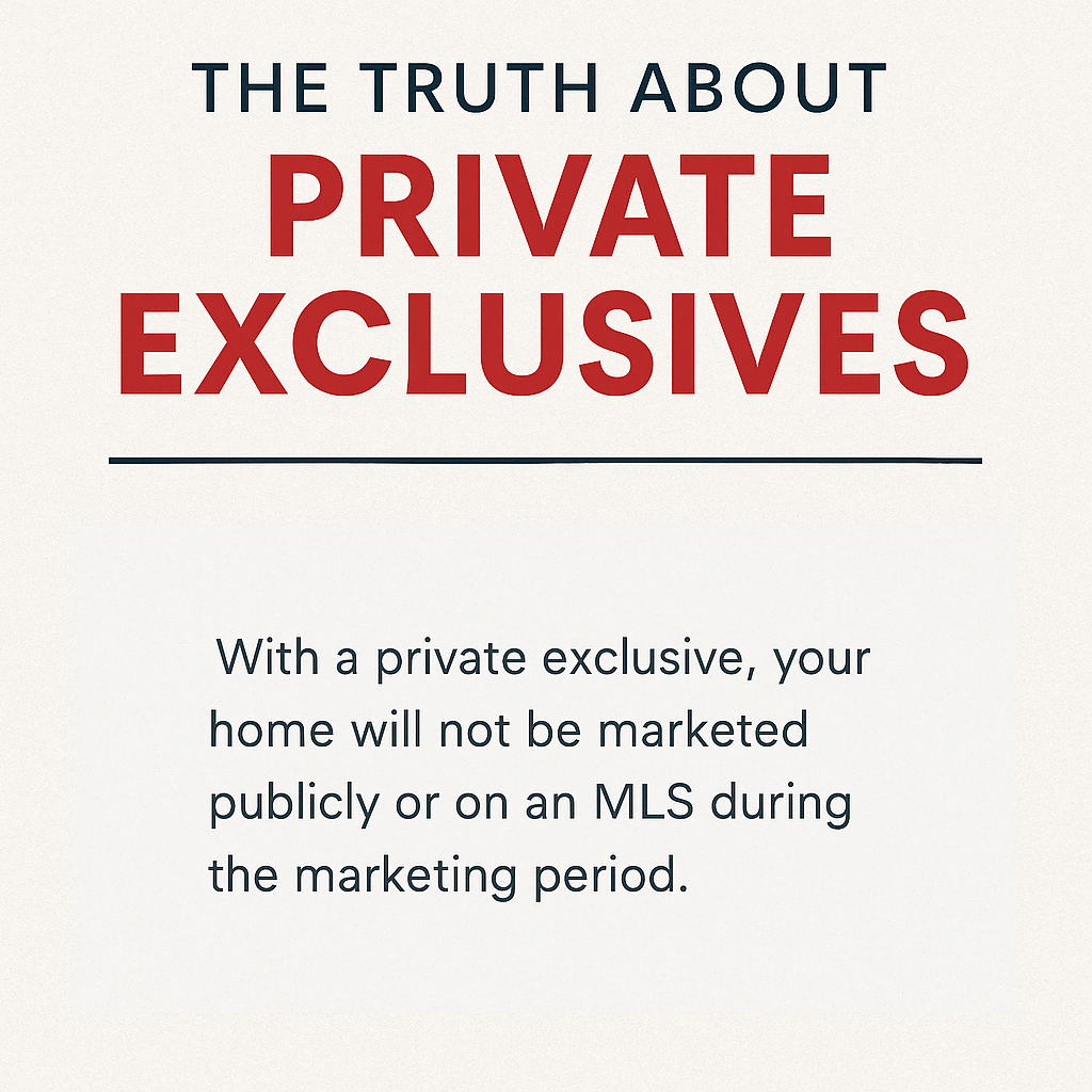🚫 The Truth About “Private Exclusives” — What Sellers Need to Know Before Listing Their Home header image.