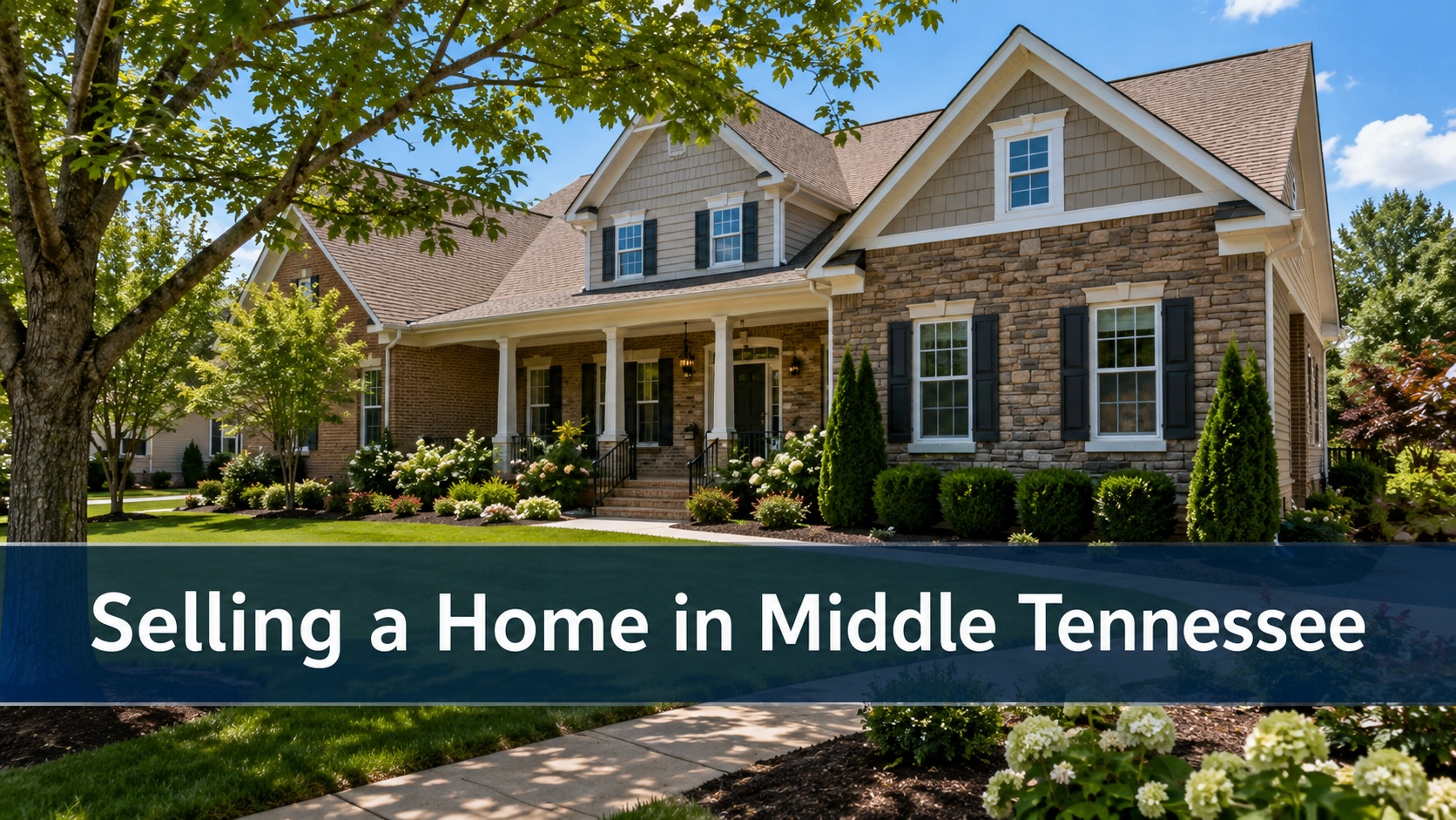 A well-maintained Middle Tennessee home with strong curb appeal, green lawn, mature trees, and a clean neighborhood setting.