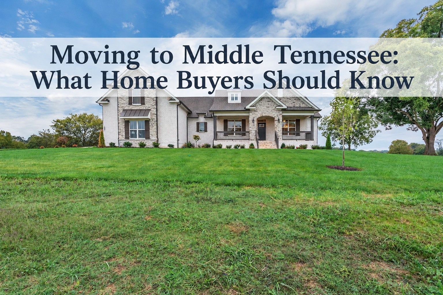 A Middle Tennessee home with a spacious lawn and quiet residential setting