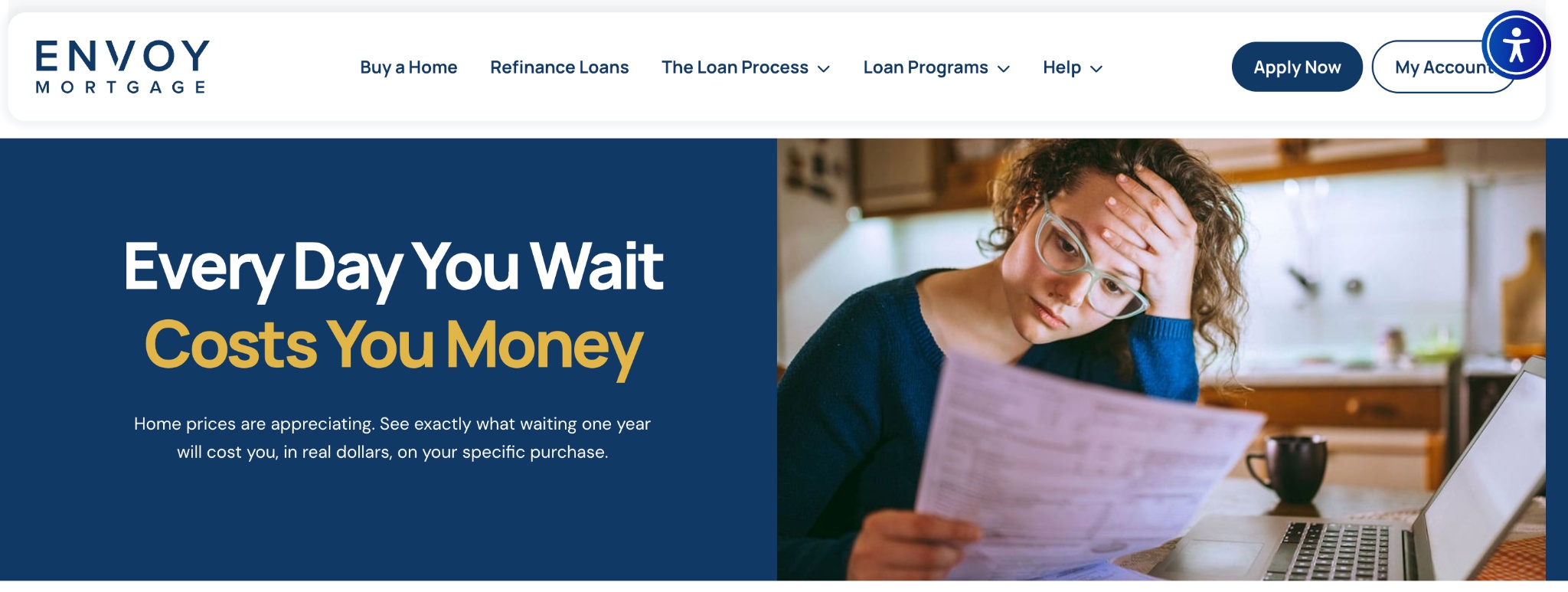 Waiting Costs Money header image.