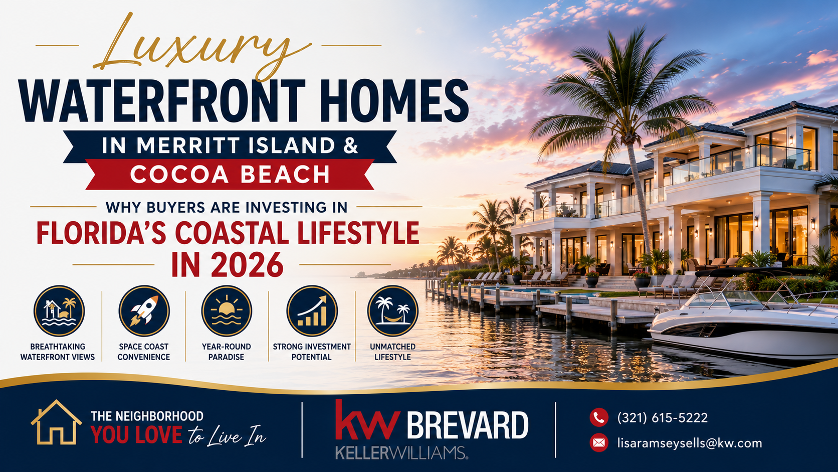 Luxury Waterfront Homes in Merritt Island & Cocoa Beach: Why Buyers Are Investing in Florida's Coastal Lifestyle in 2026 header image.