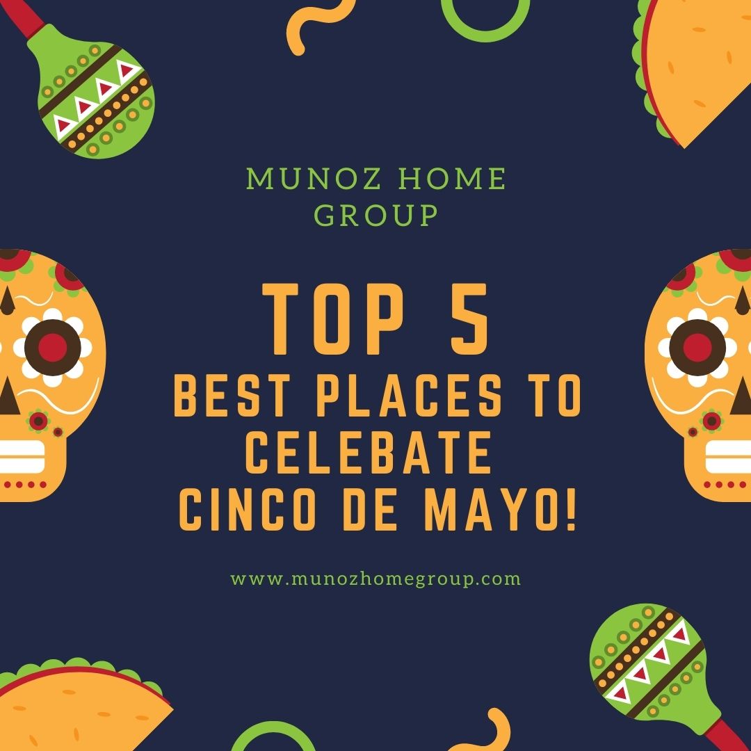 Top 5 Place To Celebrate Cinco De Mayo header image.
