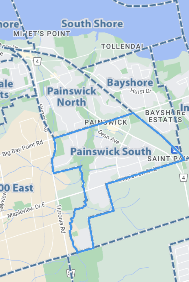 Bairros de Barrie - Painswick (SE) header image.