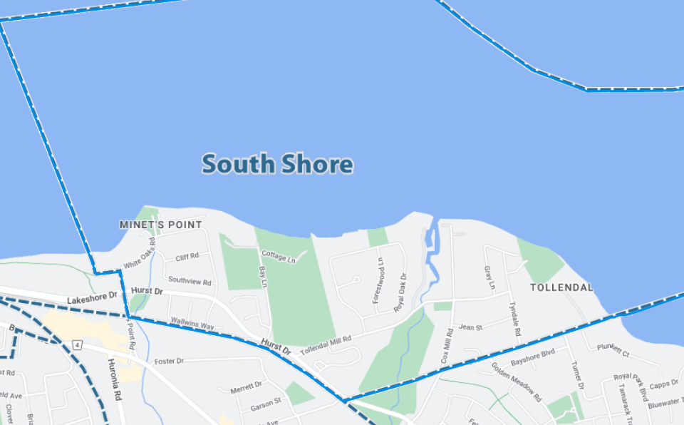 Bairros de Barrie - South Shore (SE) header image.