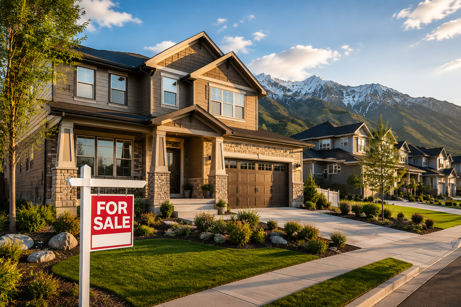 Utah suburban home in Sandy showing rising starter home prices near $1M