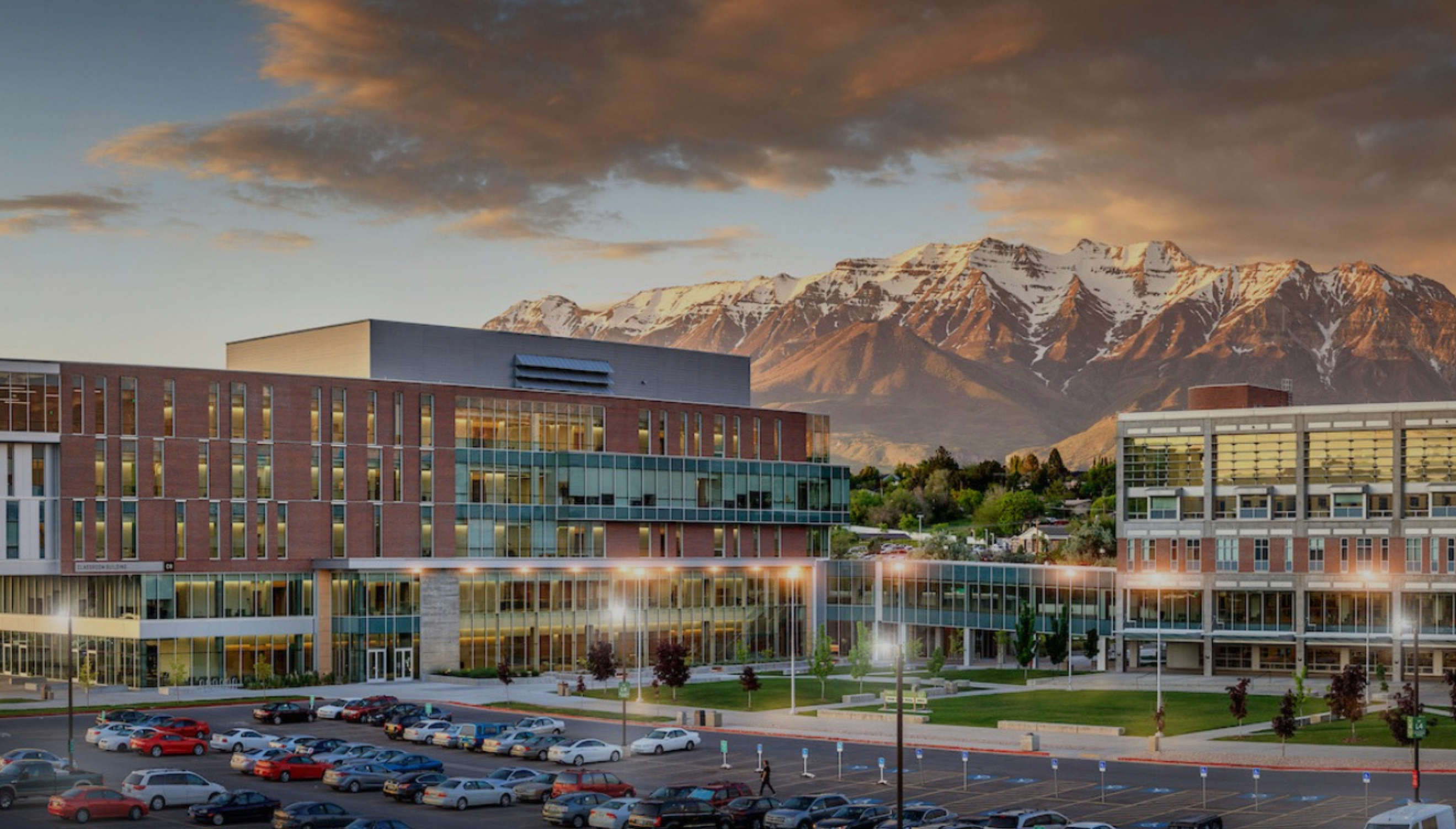 View of Utah Valley University campus, representing education and its impact on local neighborhoods
