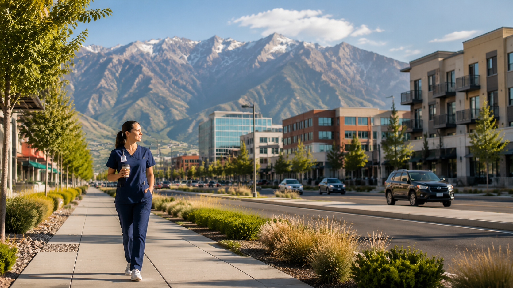 Nursing student in Sandy Utah representing healthcare growth
