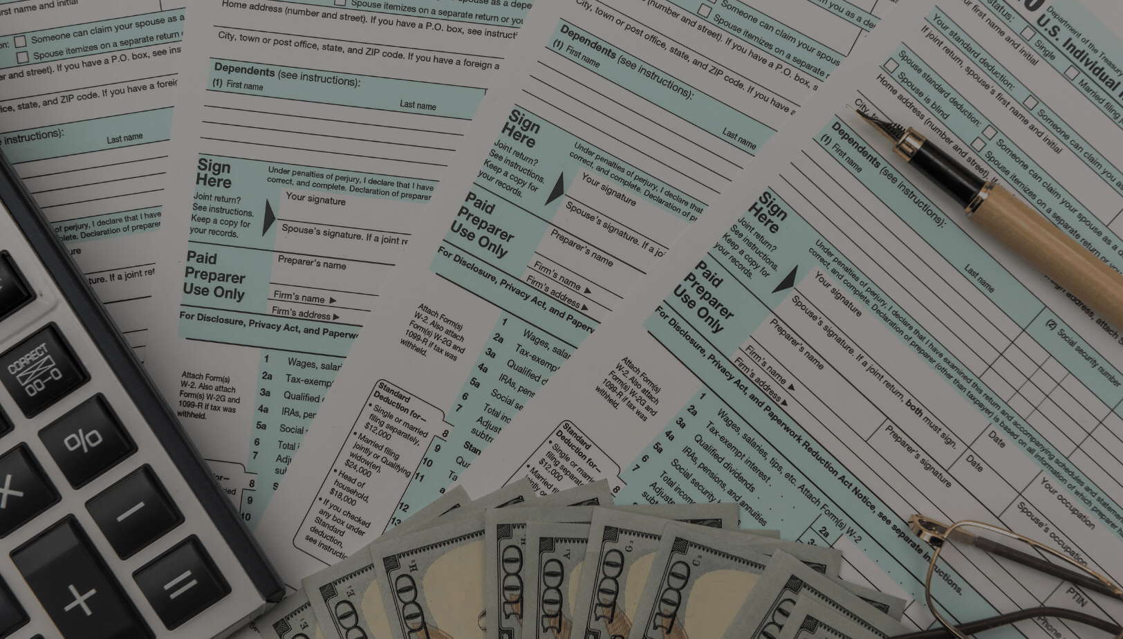 An image showing a document related to tax and a bold statement showing 'How Your Tax Refund Can Help You Buy a Home'.