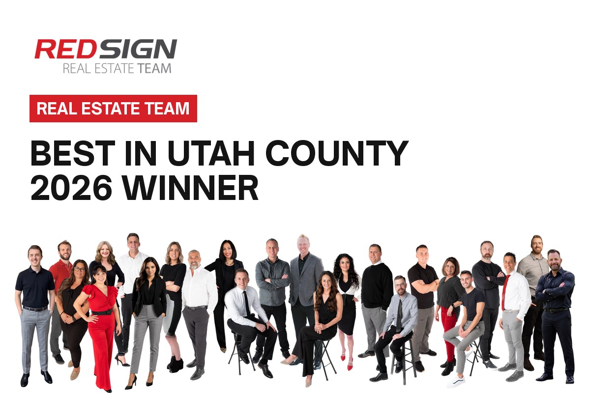 Red Sign Real Estate Team, voted a Best in Utah County 2026 winner