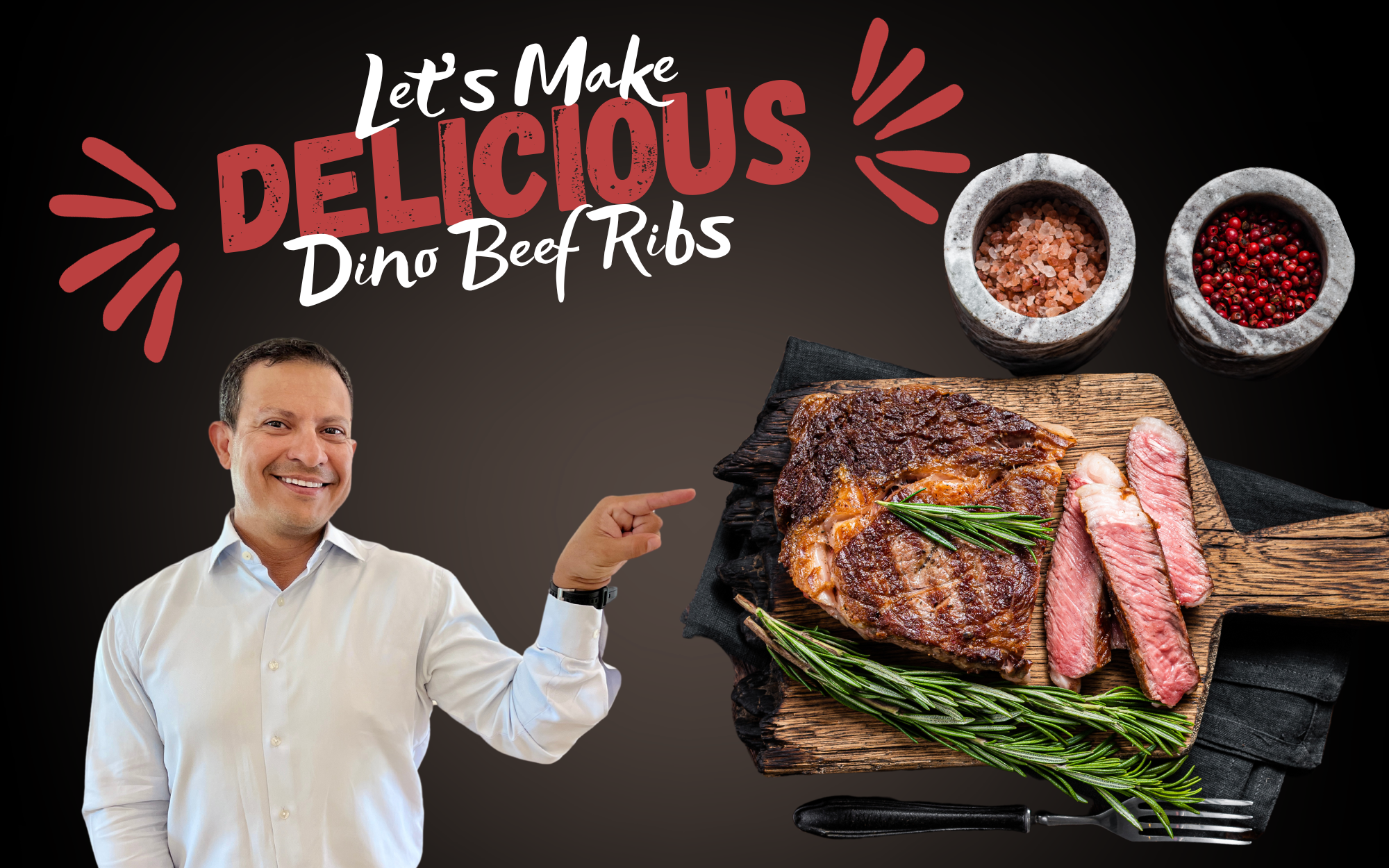 Dino Beef Ribs Recipe header image.