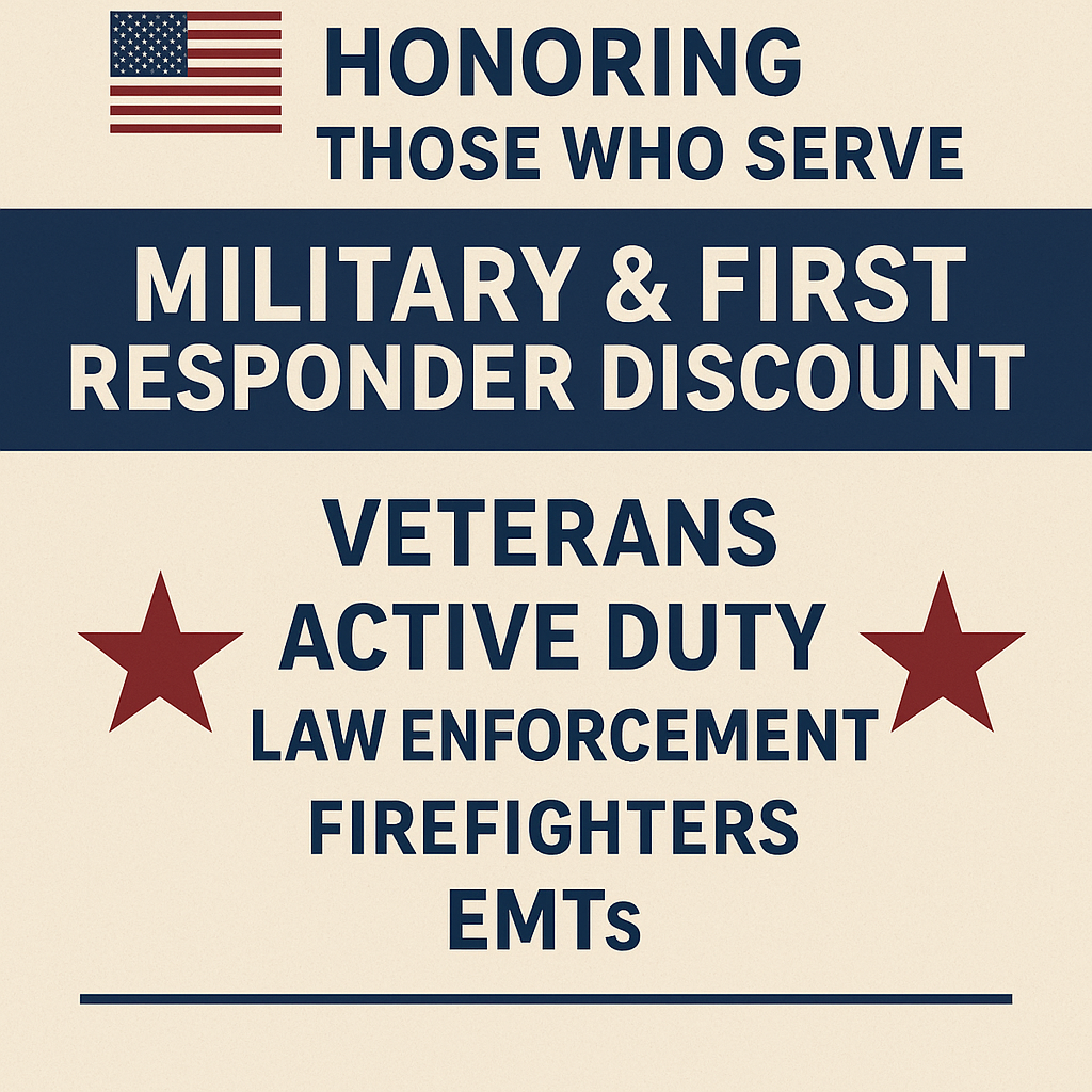 🇺🇸 Honoring Those Who Serve: Military & First Responder Discount on Real Estate Services header image.