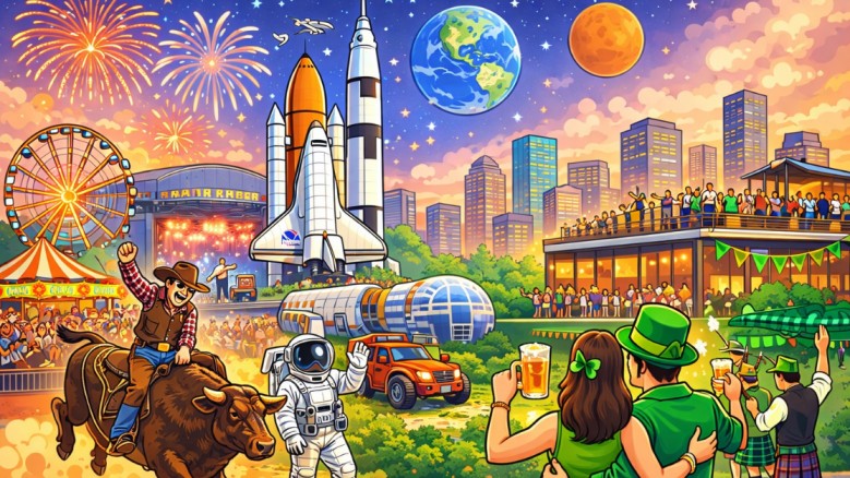 HOUSTON MARCH 2026 EVENTS GUIDE: RODEO NIGHTS, SPACE CITY SPRING BREAK, AND THE BEST WEEKENDS TO EXPLORE header image.