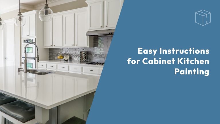 Easy Instructions for Kitchen Cabinet Painting by HomeKeepr header image.