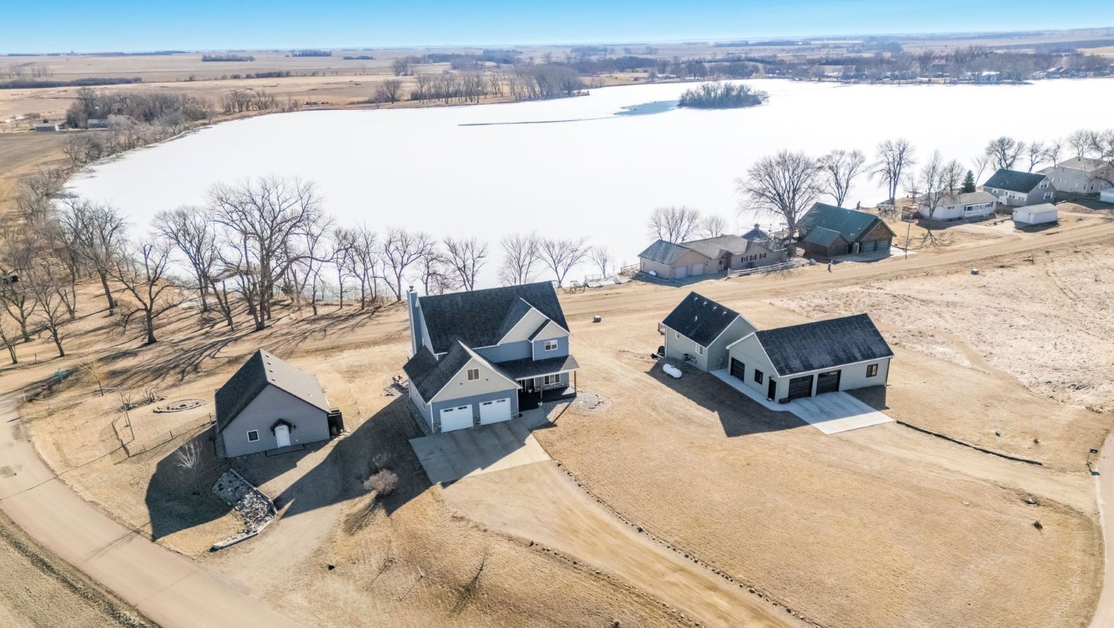 Lakeview from 101 Lakeview Drive Hurley SD showcasing Swan Lake and surrounding landscape