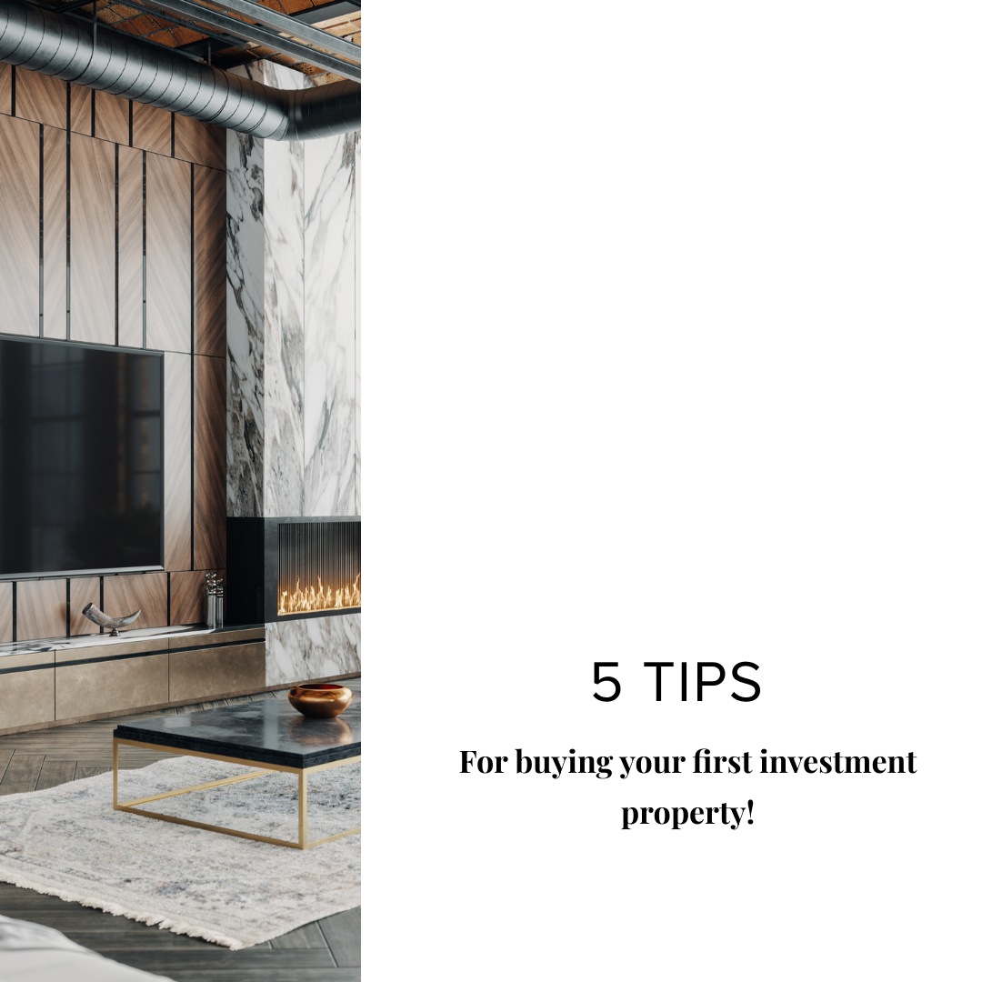 5 TIPS for Buying your First Investment Property header image.