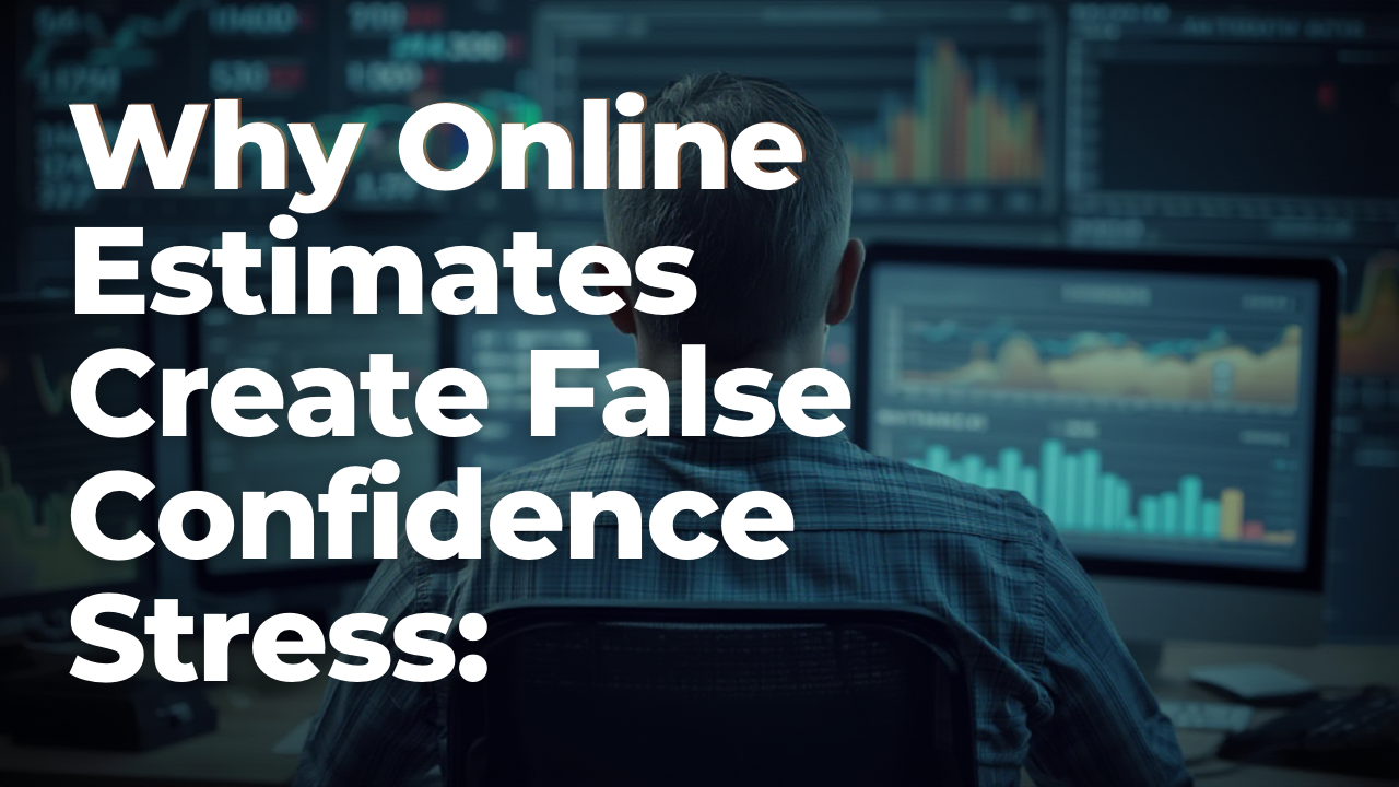 Why Online Estimates Create False Confidence (and Stress) header image.