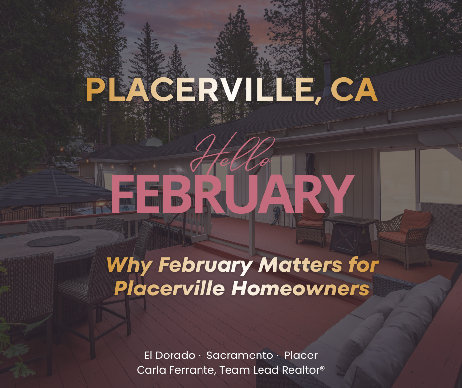 February in Placerville, CA header image.
