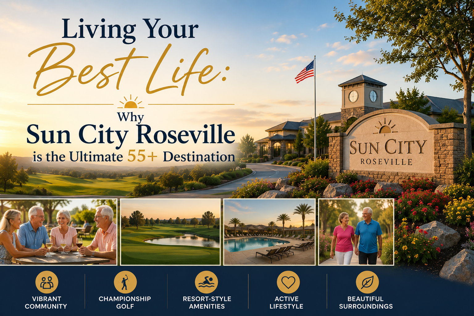 Living Your Best Life: Why Sun City Roseville is the Ultimate 55+ Destination header image.