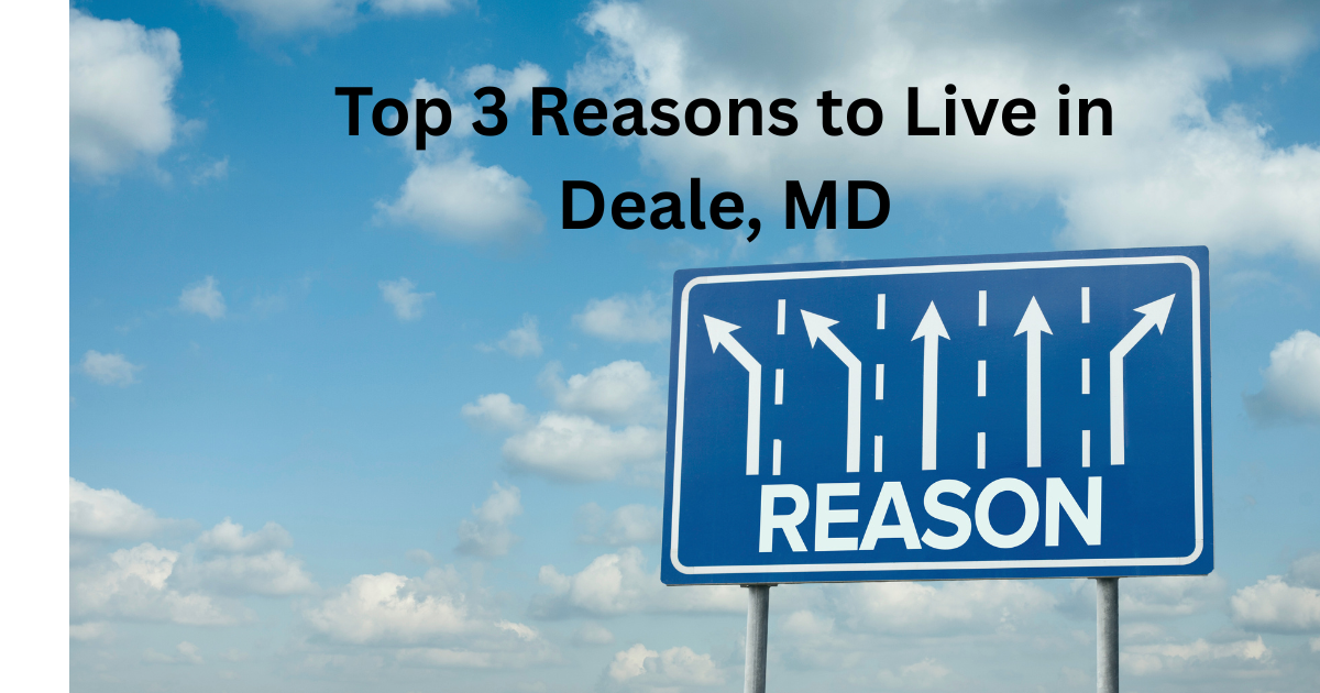 Top 3 Reasons to Live in Deale, Maryland header image.