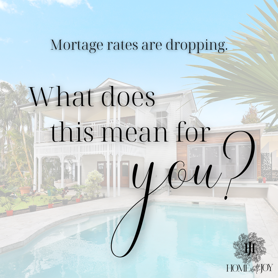 Mortgage Rates Are Dropping. What does this mean for you? header image.