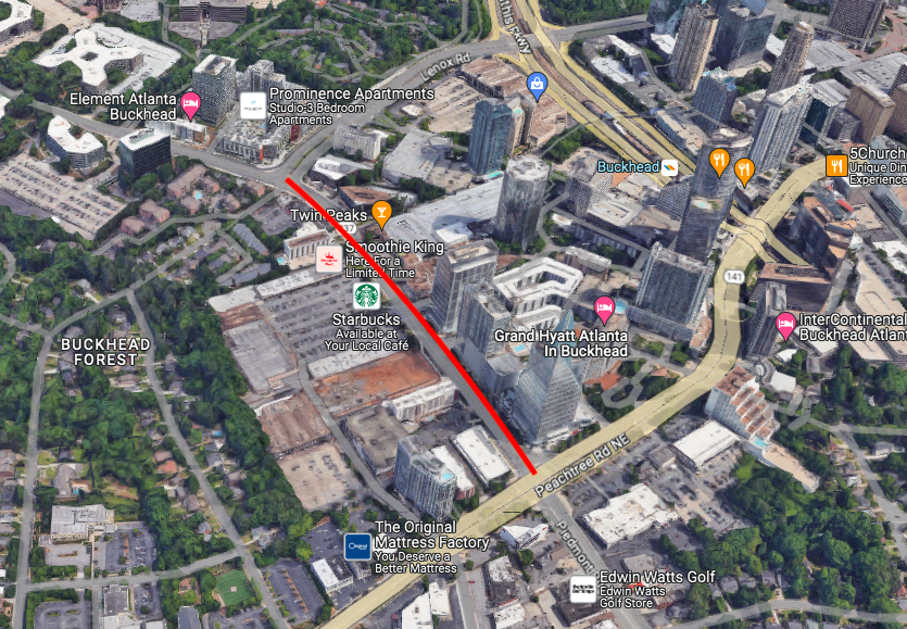 Buckhead to Make Piedmont Road More Pedestrian and Bike Friendly header image.