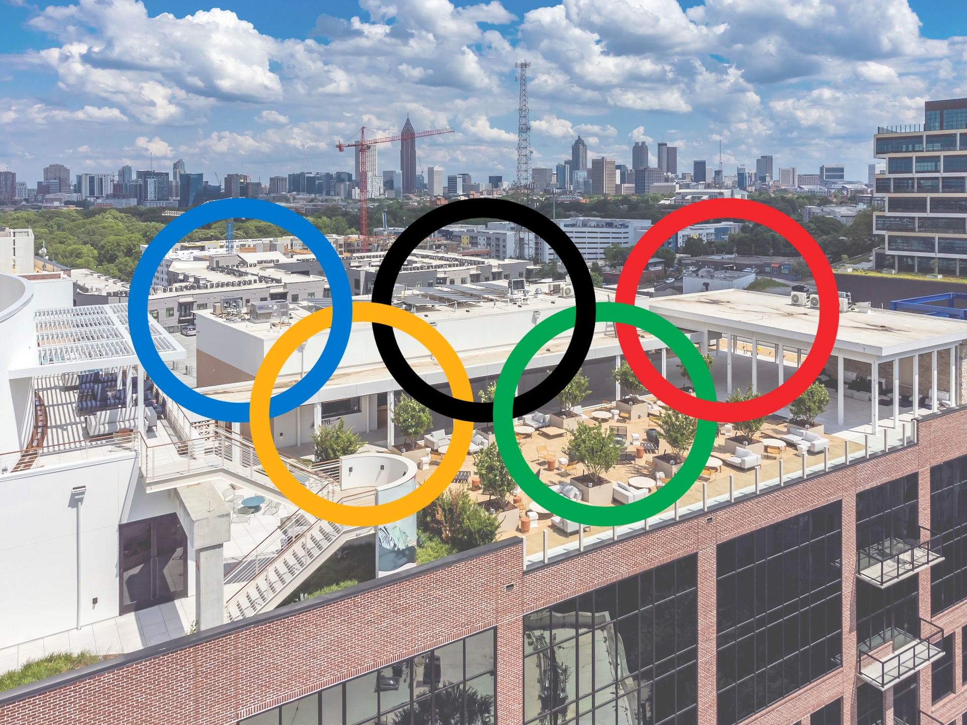 Celebrate the 2024 Olympic Games at The Interlock header image.
