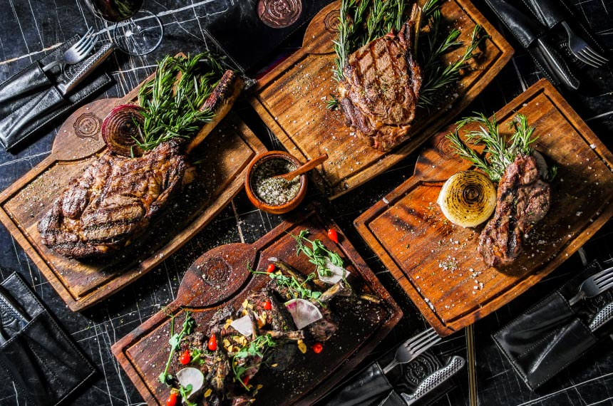 Gold Leaf Steak and More at Steak Market in Midtown header image.