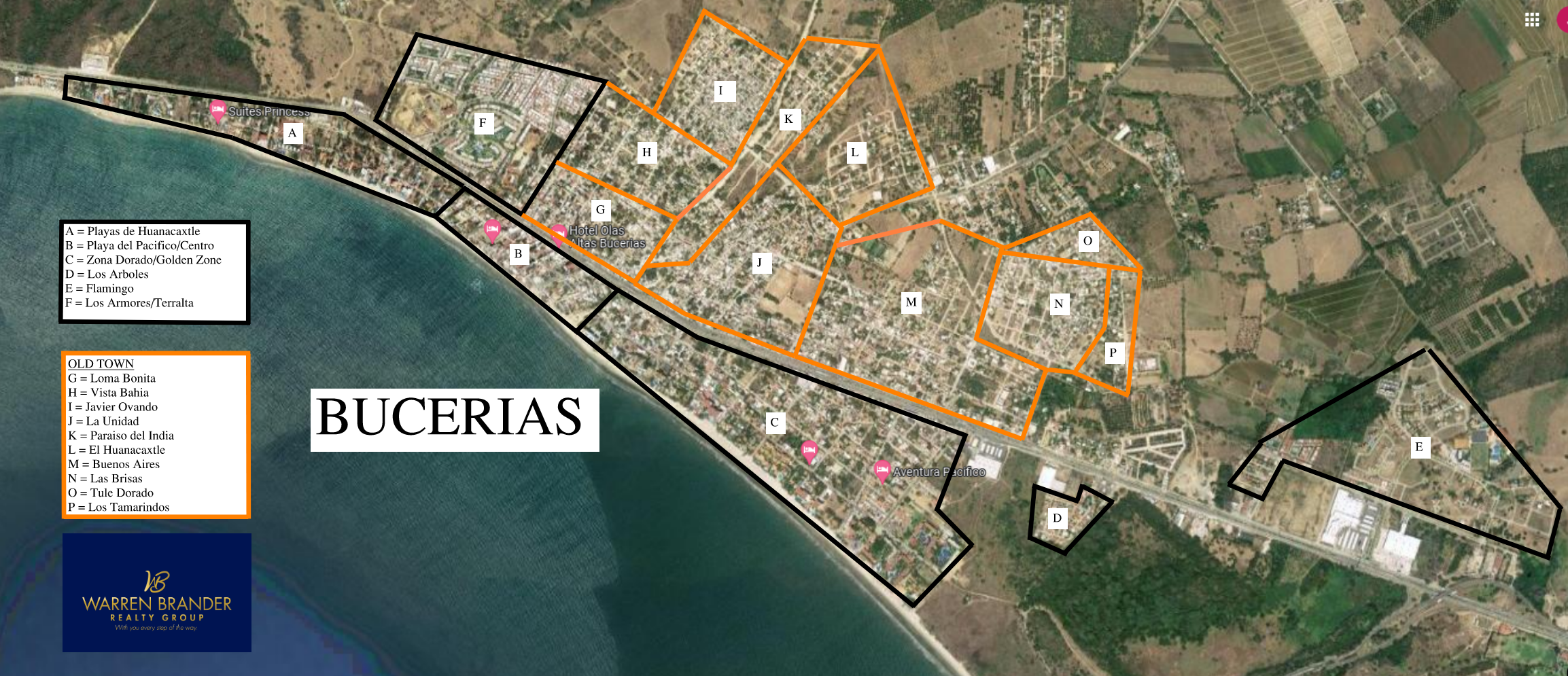 AREAS OF BUCERIAS header image.