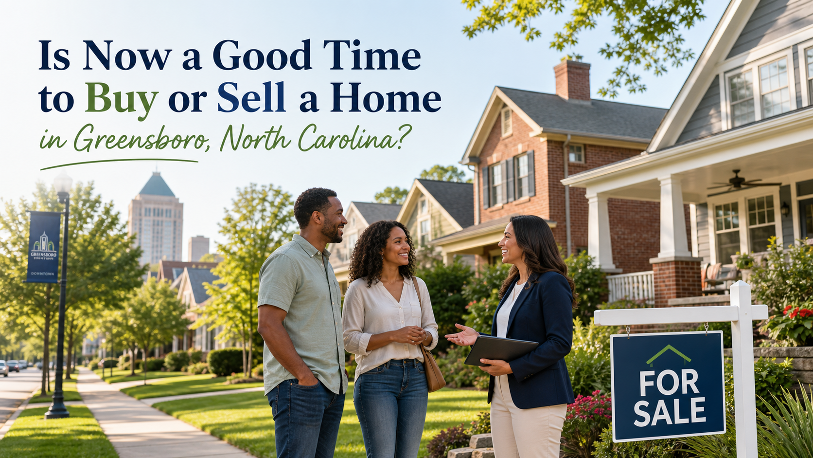 Is Now a Good Time to Buy or Sell a Home in Greensboro, North Carolina? header image.